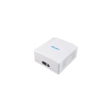 Roseta De Superficie Equip 235216 Categoria 6a 2 Hembra Rj45 Color Blanco 2