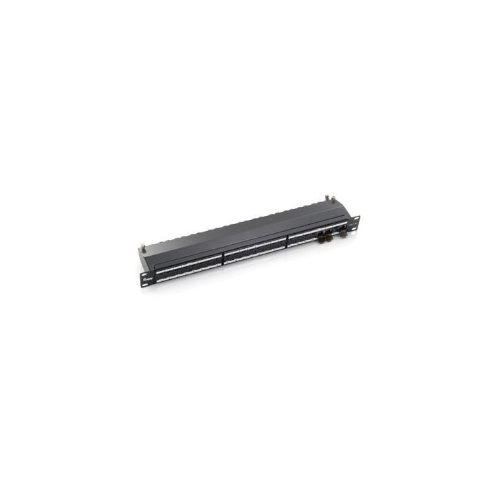 Patch Panel 24 Puertos Categoria 6a Apantallado Premium Color Gris Claro