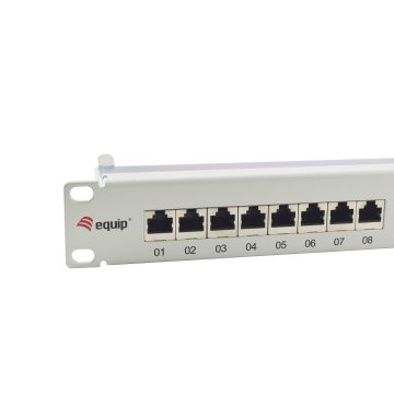 Patch Panel 24 Puertos Categoria 6a Apantallado Color Gris Claro 2