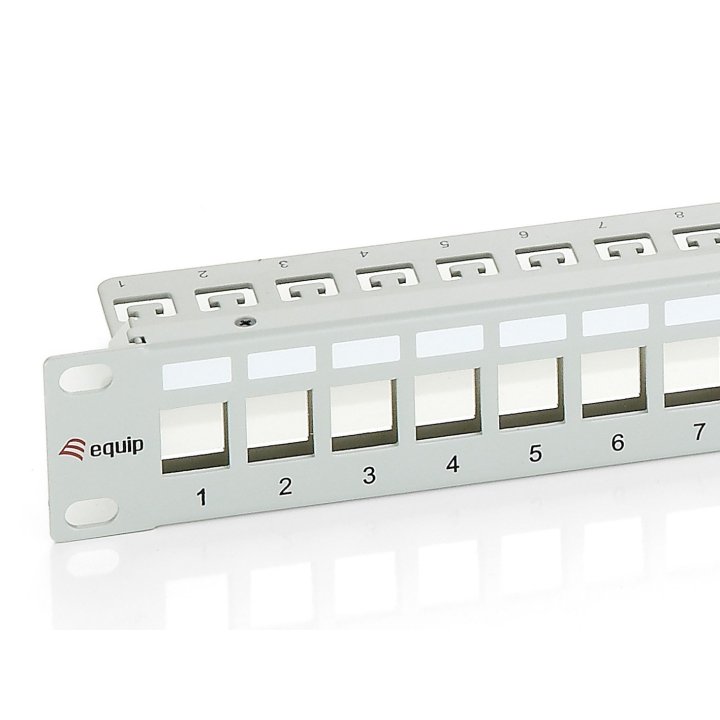 Patch Panel 24 Puertos Cat.6 Apantallado Vacio Color Gris