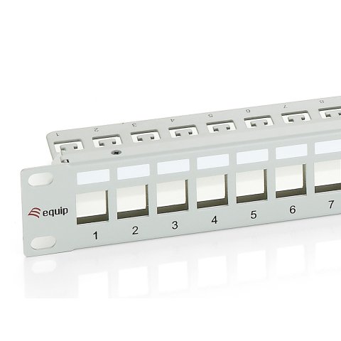 Patch Panel 24 Puertos Cat.6 Apantallado Vacio Color Gris