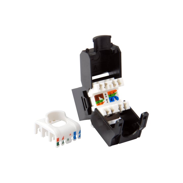 Kit 8 Uds Conector Hembra Rj45 Utp Cat6a Panel Keystone Tool Free Ref- 769226