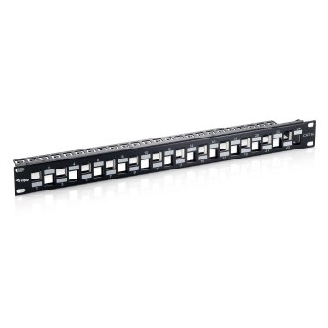 Patch Panel Vacio Cat.6 A 24 Puertos Keystone Apantallado