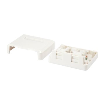 Roseta De Superficie 2 Puertos Para Conectores Keystone ( No Incluye Conectores) Color Blanco 2