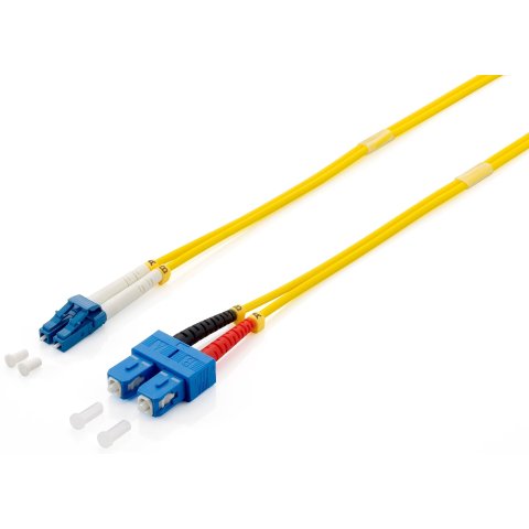 Cable Fibra Optica Monomodo Lc sc 0.9 125 Lsoh 2m Color Amarillo