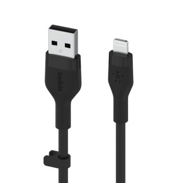 Cable Belkin Caa008bt2mbk Usb-a A Lightning Silicona Clip 1m Negro 2