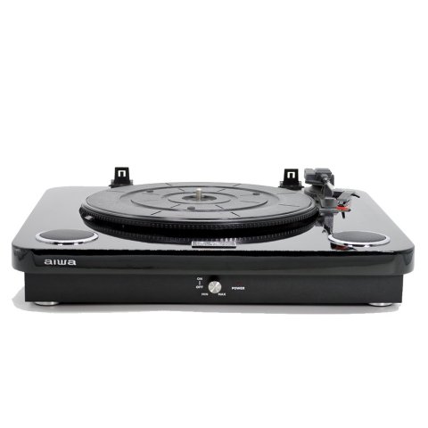 Tocadiscos Bluetooth Aiwa Gbtur-120v3 Black Bt5.0 + Edr Plato 27.5cm Tres Velocidades 33, 45, 78 Rpmlector Grabador Usb sd Ra