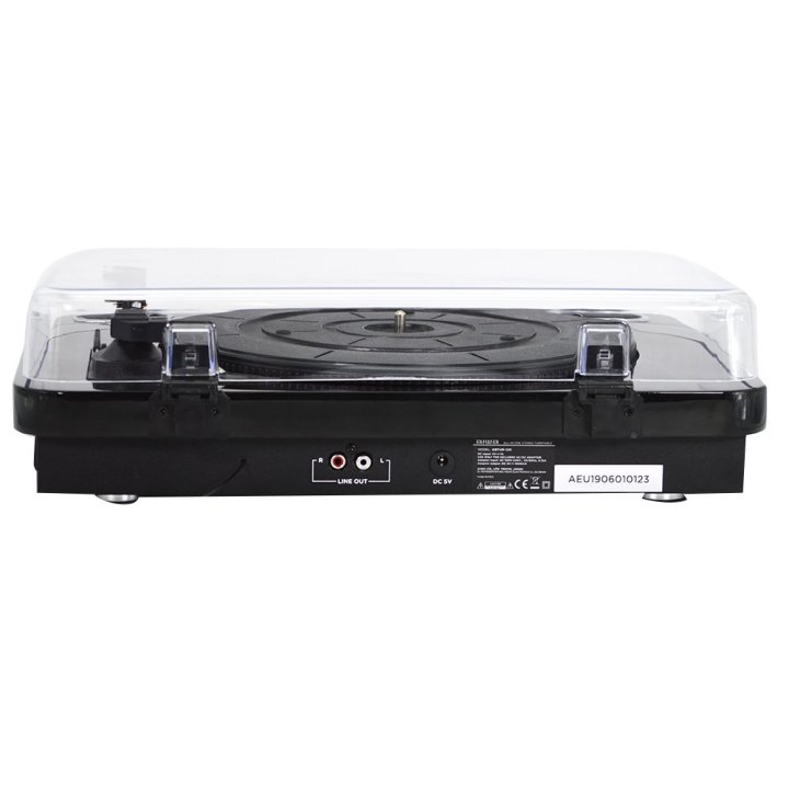 Tocadiscos Bluetooth Aiwa Gbtur-120v3 Black Bt5.0 + Edr Plato 27.5cm Tres Velocidades 33, 45, 78 Rpmlector Grabador Usb sd Ra