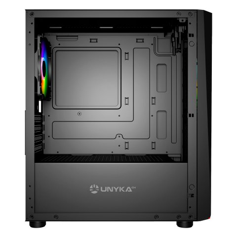 Caja Micro Atx Unyka Mini Glayze Led Frontal Argb Cristal Lateral Templado Usb's 3,0 Vent Trasero Argb 120mm  1-3,5" 1-2,5"