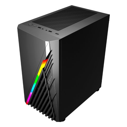 Caja Micro Atx Unyka Mini Glayze Led Frontal Argb Cristal Lateral Templado Usb's 3,0 Vent Trasero Argb 120mm  1-3,5" 1-2,5"