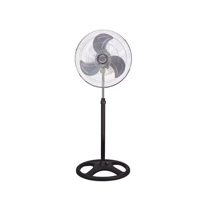 Ventilador De Pie Ag 1802 Negro 3 Velocidades 70w Aspas De Aluminio Oscilancion Pie 18"
