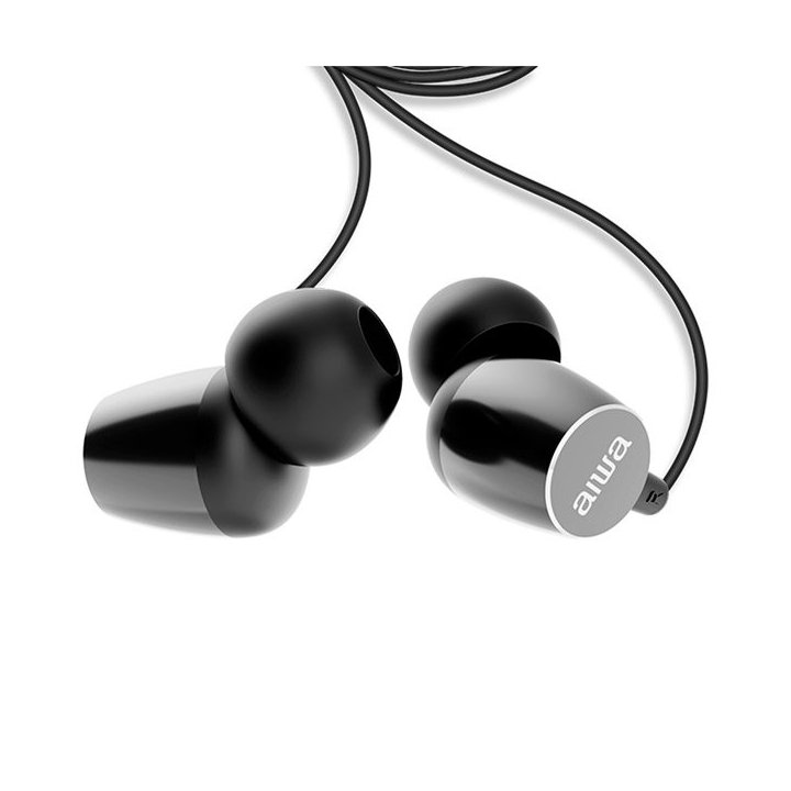 Auricular Intrauditivo Aiwa Estm-30sl Plata 3,5mm Dreiver Neodimio 10mm Dinamico Micro Incorporado