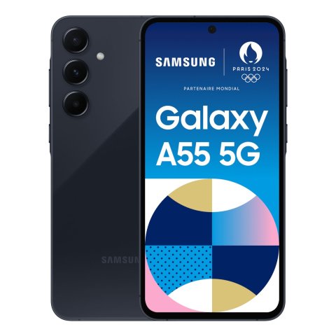 Smartphone  Samsung Sm-a556bzkceub Galaxy A55 6.6" Fhd+ 5g  Octa Core  8gb 256gb and14 black