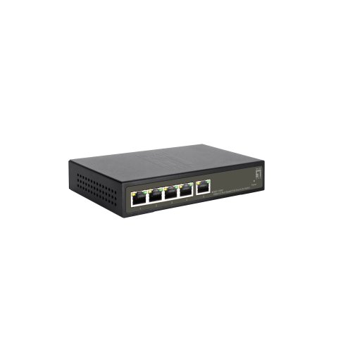 Switch Semigestionable Level One Hilbert 4p Poe 10 100 1000 60w + 1p 10 100 1000 Carcasa Metalica