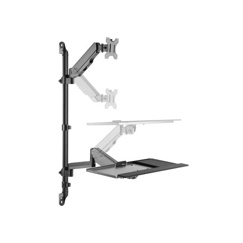 Soporte De Pared Equip 650170 Para Pantalla 17"-32" Cpu Y Teclado Max. 8kg Vesa 100x100