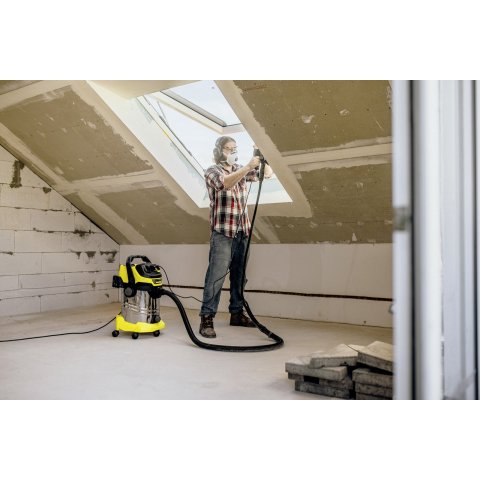 Aspirador Solidos Y Liquidos Karcher Wd6ps Deposito Acero Inoxidable 30l Filtro Plano 1300w Cable 6m