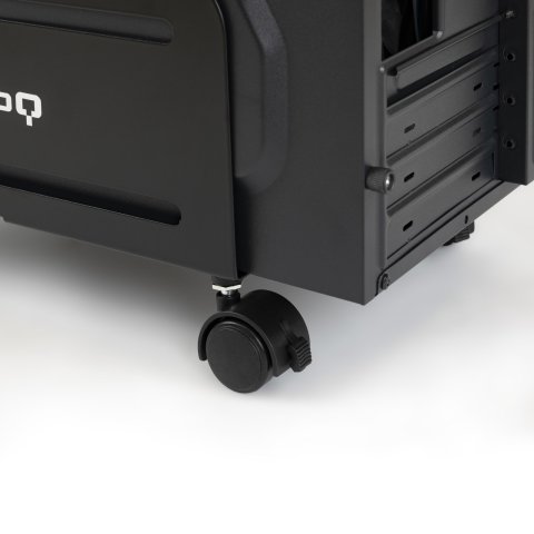 Soporte De Cpu De Suelo Con Ruedas Tooq Umcs0004-b Max. 10kg Ajustable 119-209mm Negro