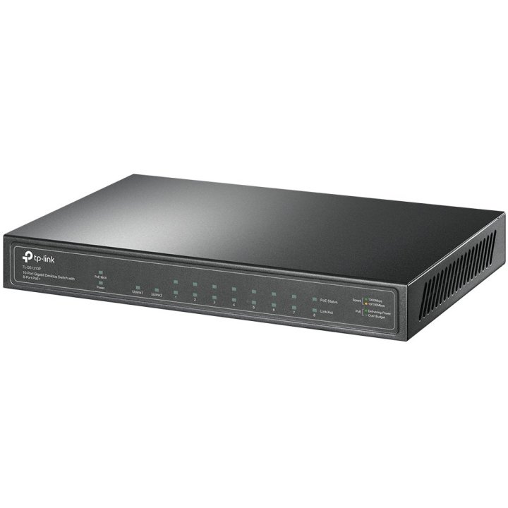 Switch Tp-link Tl-sg1210p 9p Giga 1p Sfp Gigabit 8 Puertos Poe poe+ Alimentacion Poe 63w
