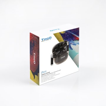 Auricular Intrauditivo Bluetooth Tooq Tqbwh-0054b Onyx Bt5,3 Caja De Carga Negro 2