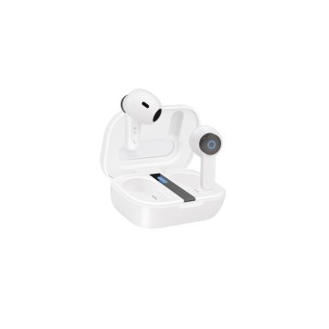Auricular Intrauditivo Bluetooth Tooq Tqbwh-0031w Bender Bt5,1 Caja De Carga Blanco