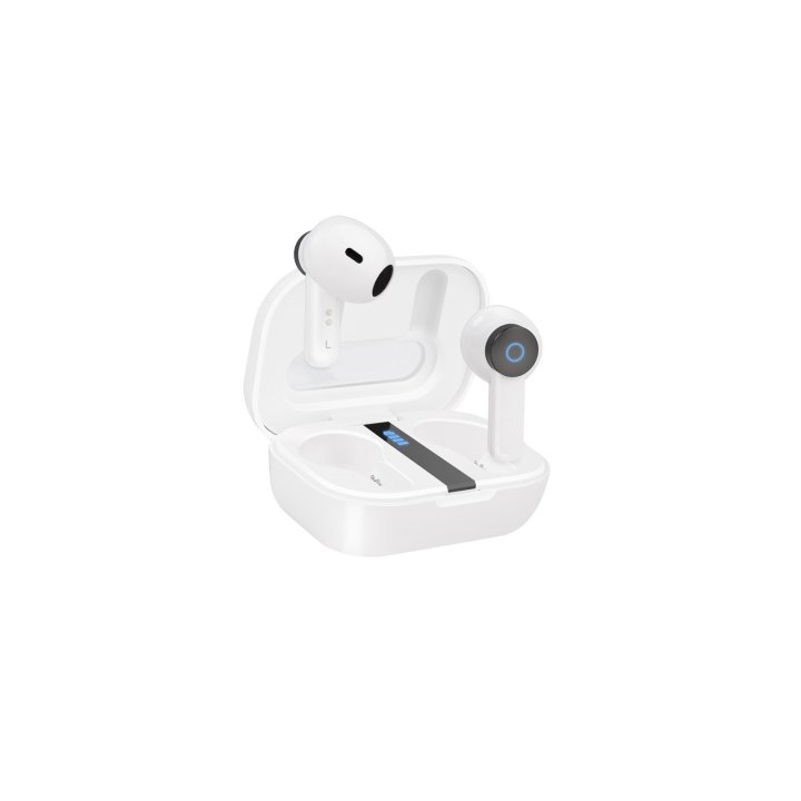 Auricular Intrauditivo Bluetooth Tooq Tqbwh-0031w Bender Bt5,1 Caja De Carga Blanco
