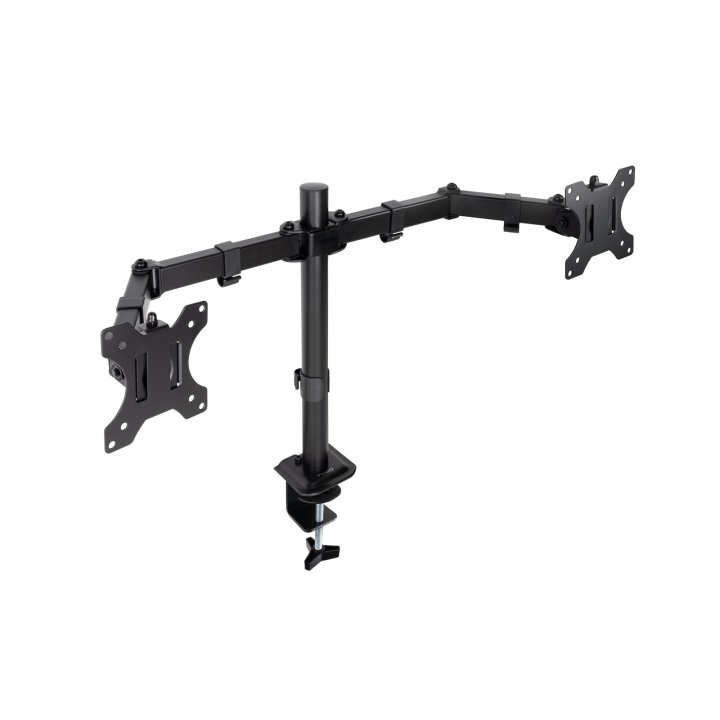 Soporte De Mesa Tooq Db1802tn-b Para 2 Pantallas 17"-32" Gira Incli 2 Brazos Articulados Negro