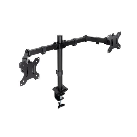 Soporte De Mesa Tooq Db1802tn-b Para 2 Pantallas 17"-32" Gira Incli 2 Brazos Articulados Negro