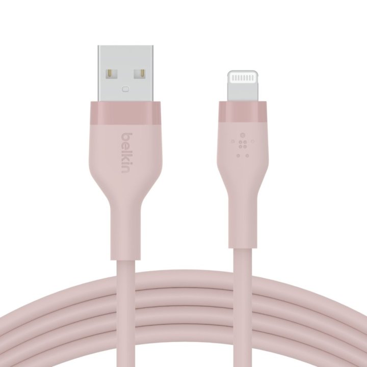 Cable Belkin Caa008bt2mpk Usb-a A Lightning Silicona Clip 1m Rosa