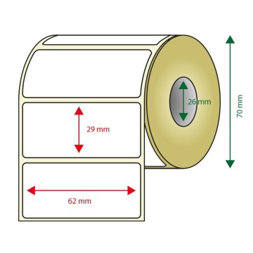 Pack De 6 Rollos De Etiquetas Adhesivas Termicas Blancas...