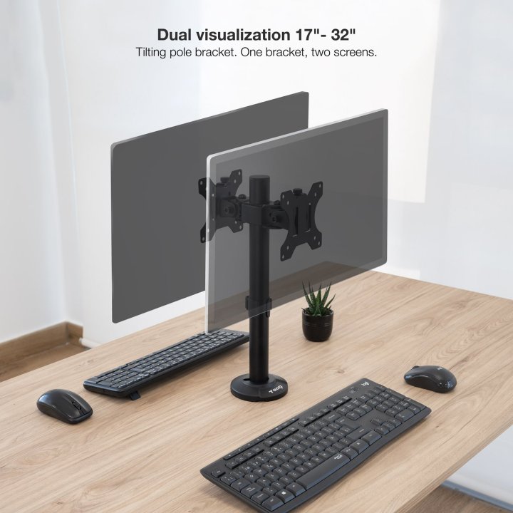 Soporte De Mesa Tooq Db1132tn-b Para 2...