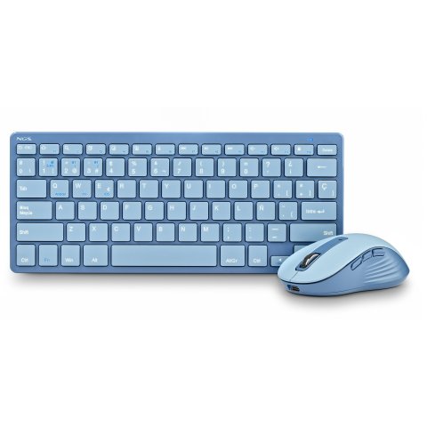 Pack Teclado Y Raton Inalámbrico Ngs Silencioso Recargable Con 12 Teclas Multimedia