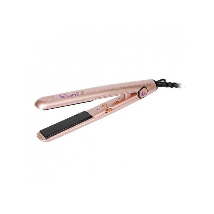 Plancha De Pelo Beautac Bt5100 Gold Placa Ceramica/turmalina Tecnologia De Iones Alisa Y Ondula 110º-230º Color Gold