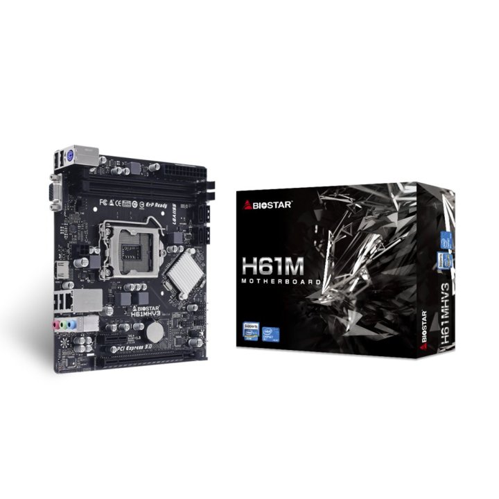 Pb Biostar H61mhv3 Skt 1155 M-atx Vga   Hdmi Ddr3 1600mhz Glan Hdmi Usb2.0