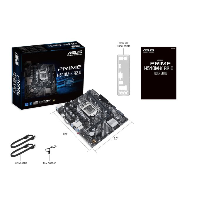 Pb Asus Prime H510m-k R2.0 M-atx Skt1200 Intel Gen 10º 11º 2xddr4 2666mhz M.2 Usb3.2 Glan