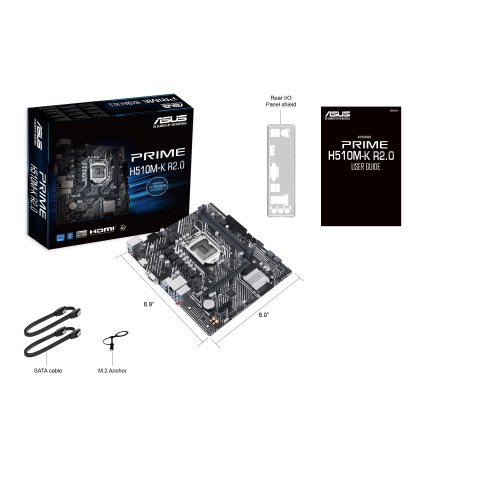 Pb Asus Prime H510m-k R2.0 M-atx Skt1200 Intel Gen 10º 11º 2xddr4 2666mhz M.2 Usb3.2 Glan