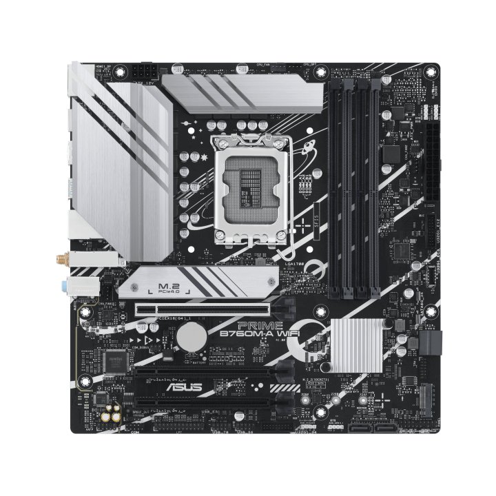 Pb Asus Prime B760m-a Wifi M-atx Skt 1700 12º 13º Gen 4xddr5 5600mhz Displayport Hdmi 2xm.2 Wi-fi 6 Usb-c