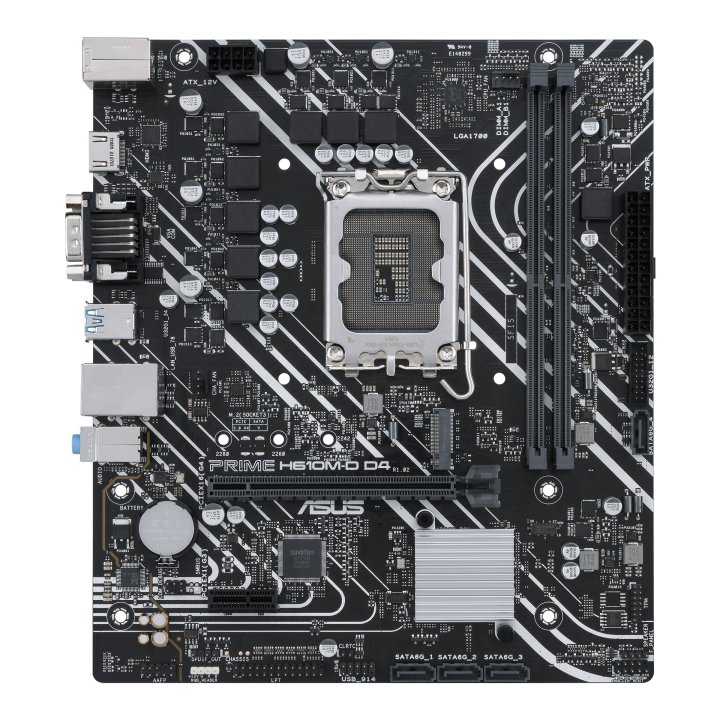 Pb Asus Prime H610m-d D4 M-atx Skt 1700 Intel Gen 12º 13º M-atx Vga Hdmi 2pcie M.2x3.0 Glan Usb3.2
