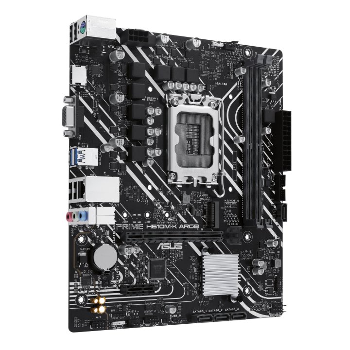 Pb Asus Prime H610m-k Argb Skt Lga 1700 M-atx Ddr5-5600mhz Hdmi Vga 1xpcie 4.0 1xpcie 3.0 M.2 Glan 2xusb3.2 Ilum. Rgb