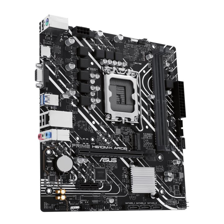 Pb Asus Prime H610m-k Argb Skt Lga 1700 M-atx Ddr5-5600mhz Hdmi Vga 1xpcie 4.0 1xpcie 3.0 M.2 Glan 2xusb3.2 Ilum. Rgb