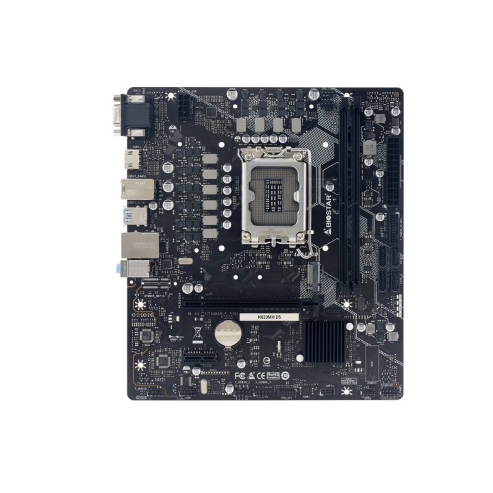 Pb Biostar H610mh D5 M-atx Skt 1700 12.ª 13.ª 14.ª Gen X2ddr5 Hdmi Vga M.2 G-lan Usb3.2