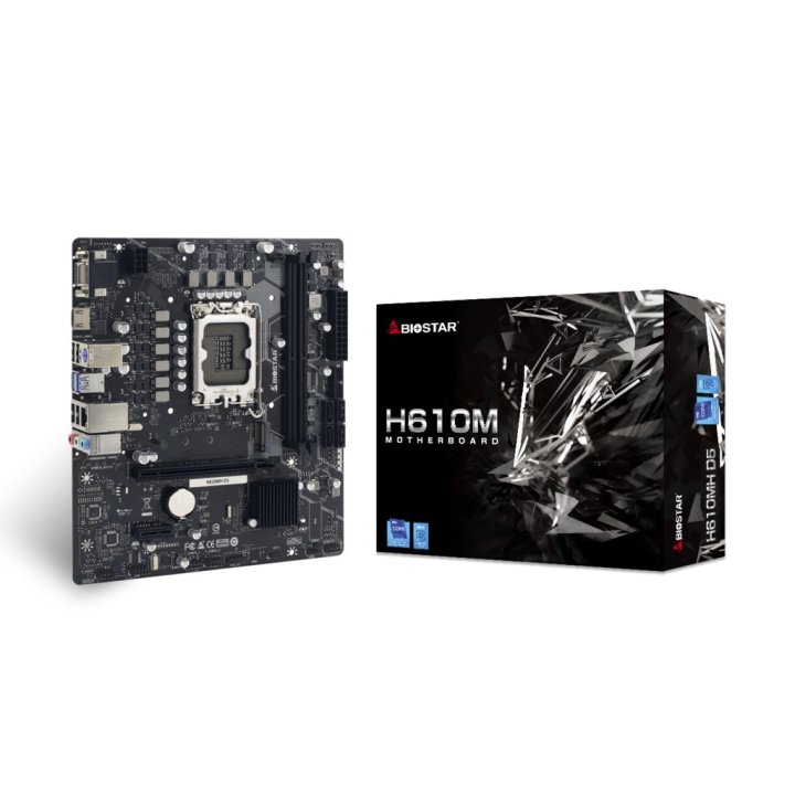Pb Biostar H610mh D5 M-atx Skt 1700 12.ª 13.ª 14.ª Gen X2ddr5 Hdmi Vga M.2 G-lan Usb3.2