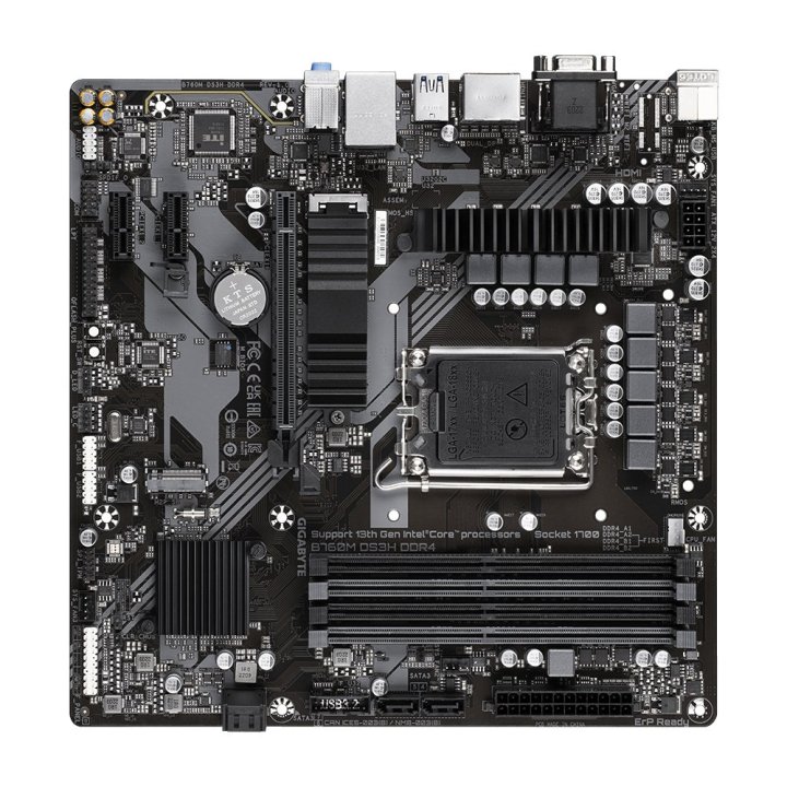 Pb Gigabyte B760m Ds3h Ddr4 M-atx 12º 13º 4xddr4 Hdmi Displayport Vga 4ddr4 3200mhz 2m.2 Raid Usb-c Usb3.2 Lan 2.5gbs