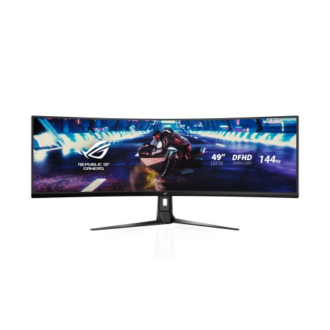 Monitor 49" Curvo Hdmi Displayport Usb Asus Xg49vq Gaming 3840x1080 144hz Regulable En Altura