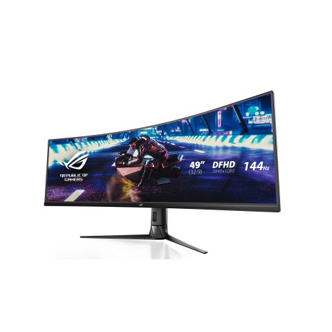 Monitor 49" Curvo Hdmi Displayport Usb Asus Xg49vq Gaming 3840x1080 144hz Regulable En Altura