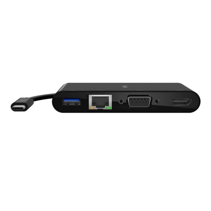 Docking Usb-c Belkin Avc004btbk A 1x Hdmi 4k 1xvga 1xusb-a 3.0 1x1gb Rj45 1xusb-c Pd 100w Color Negro