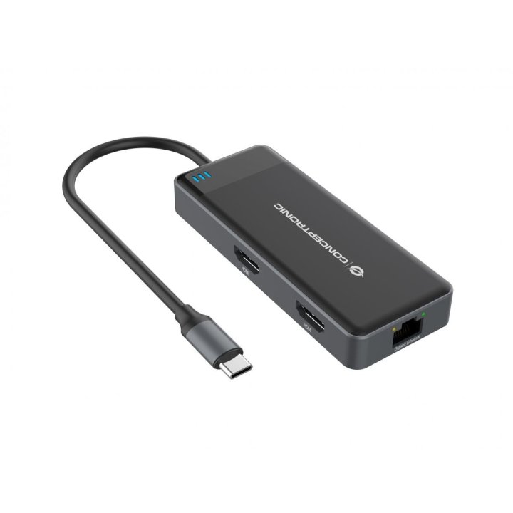 Docking Usb-c Conceptronic Donn14g A 2xhdmi 1xusb-c Pd 100w 3xusb-a 1xgb Rj45