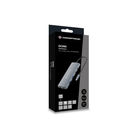 Docking Usb-c Conceptronic Donn06 A 1xhdmi 1xusb-c Pd 60w 3xusb-a 3.0 1xlector Sd 1xlector Microsd 1x1gb Rj45