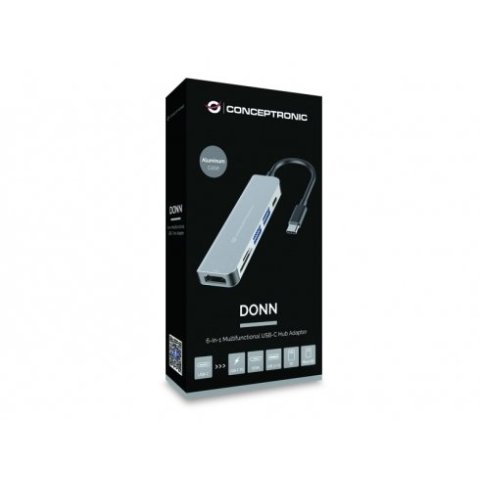 Docking Usb-c Conceptronic Donn02 A 1xhdmi 1xusb-c Pd 60w 2xusb-a 3,0 1xlector Sd 1xlector Microsd