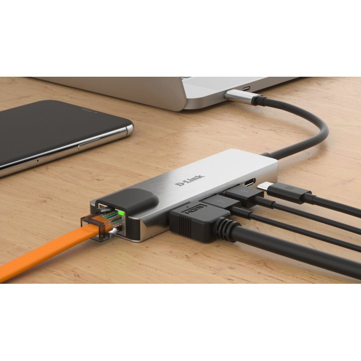 Docking Usb-c D-link Dub-m520 A 1xhdmi 4k 2xusb-a 3.0 1xusb-c Pd 60w Thunderbolt 3 1x 1gb Rj45