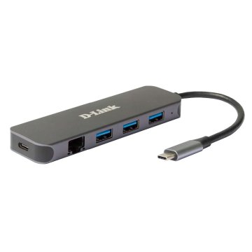 Hub Usb-c D-link Dub-2334 A 3xusb3.0 1xusb-c Pd 60w) 1xgb Rj45